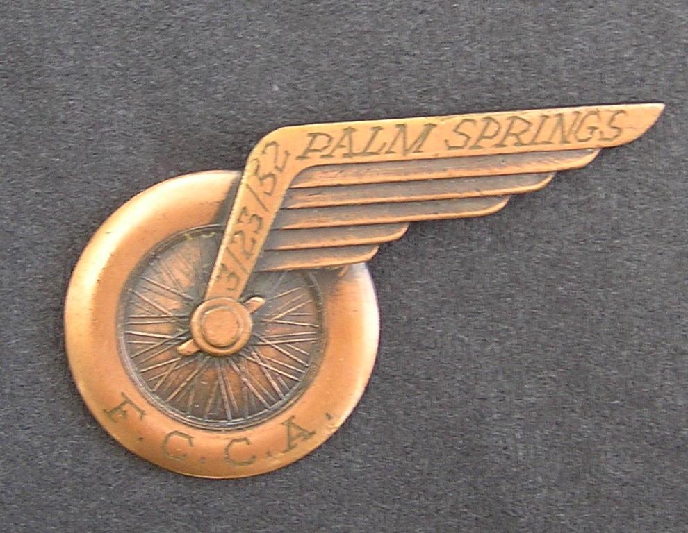 1952-3-Rare Palm Springs Road Races Dash Plaque - 1952